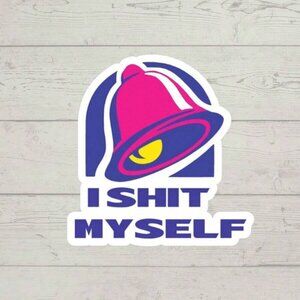 1pc I Myself Sticker Laptop Sticker Funny Workplace Funny Vinyl Sticker